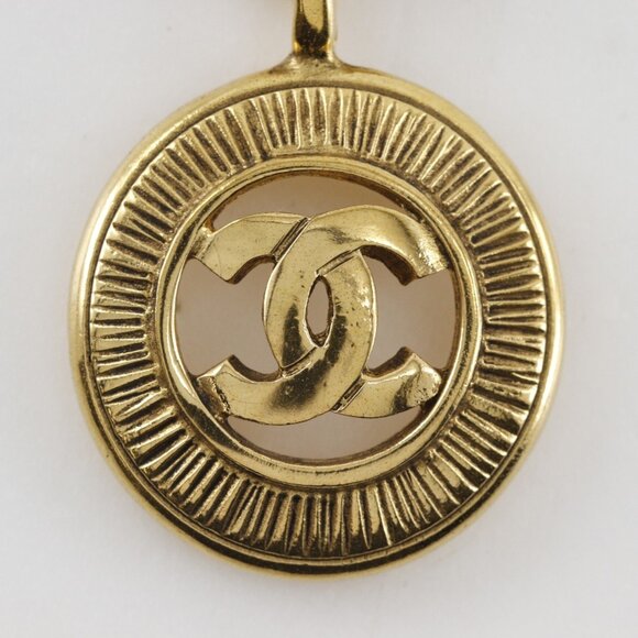 CHANEL Gold Logo Necklace